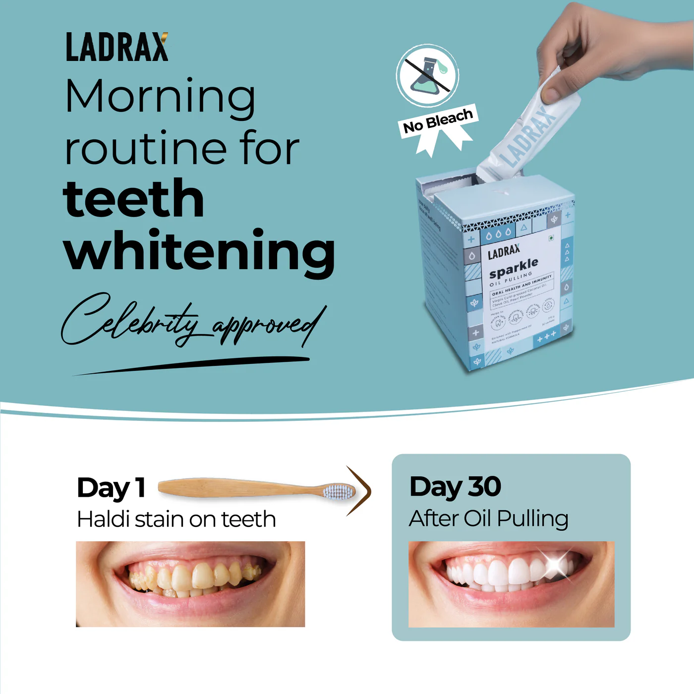 Ladrax Sparkle : Oil Pulling with Coconut Oil