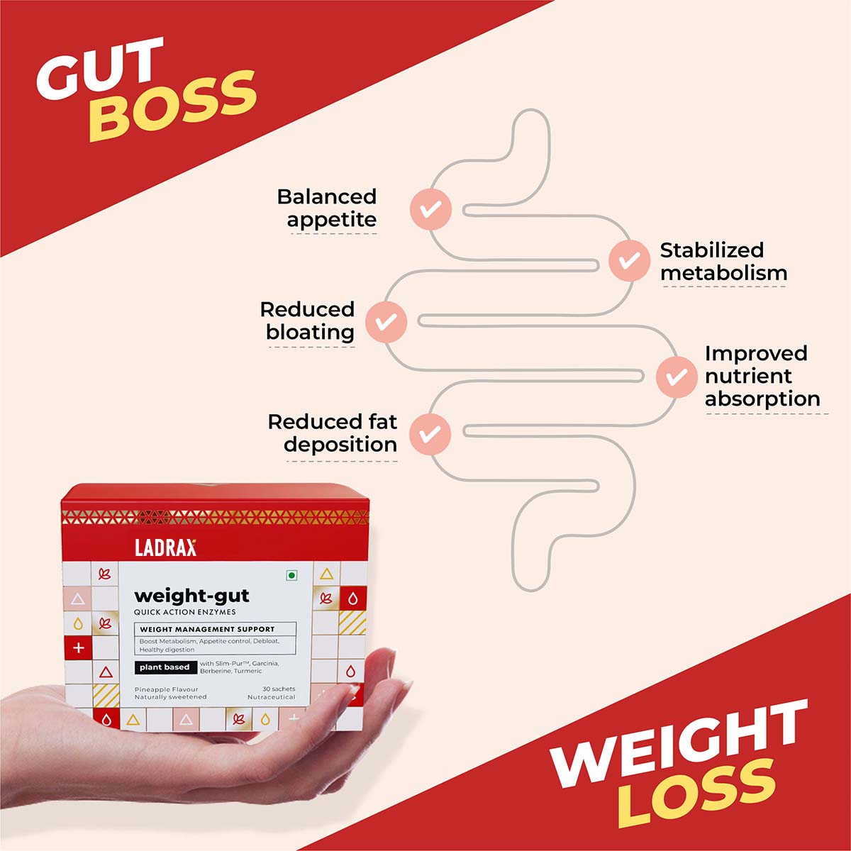 Ladrax Weight-gut - Natural Weight management