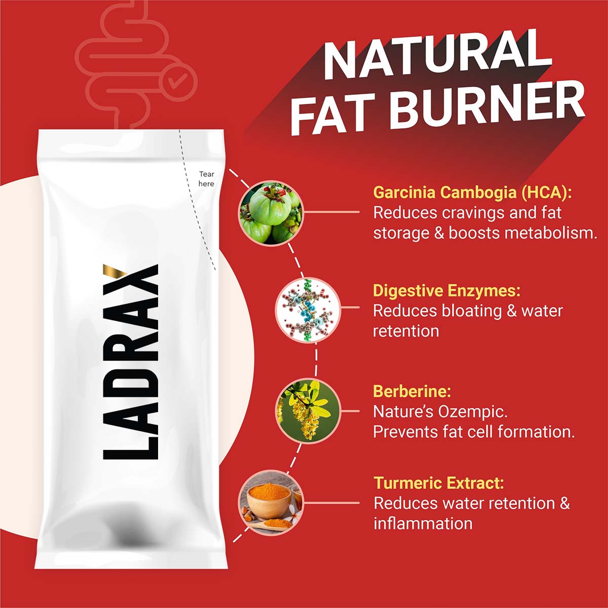 Ladrax Weight-gut - Natural Weight management