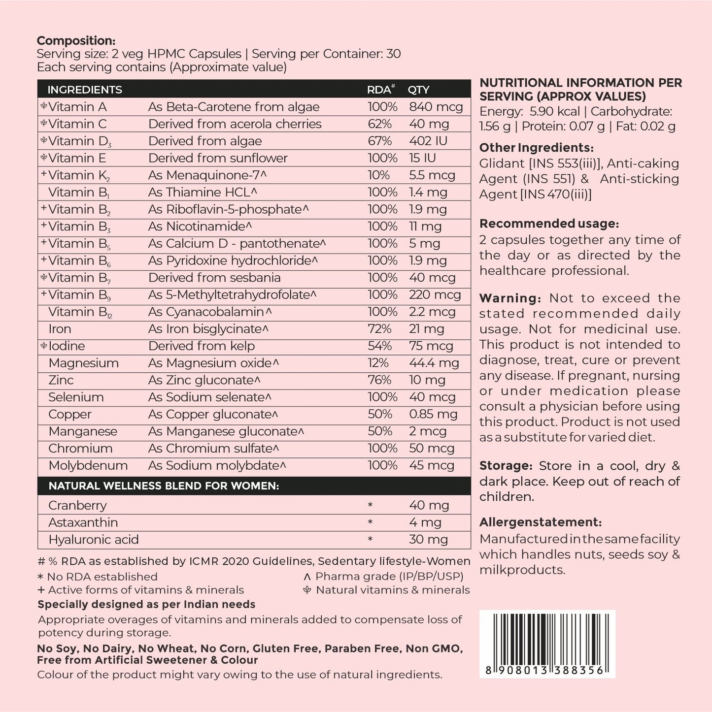 Multivitamin for Women - Plant based